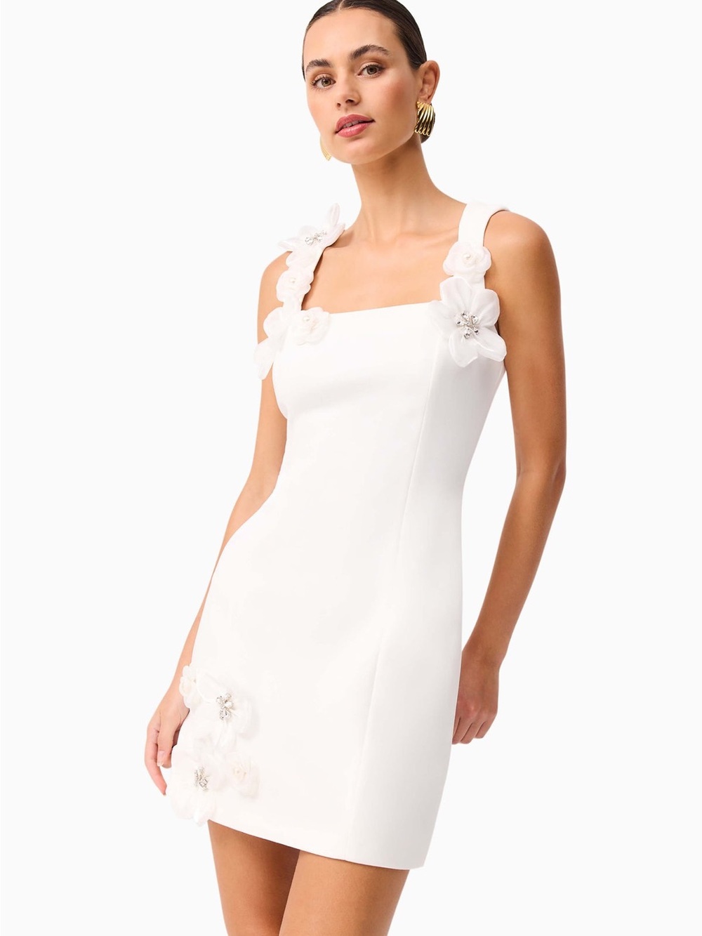 Elliatt Chantelle Floral White Mini Dress